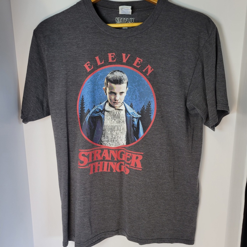 Netflix Stranger Things Eleven Graphic T-Shirt Mens Medium Gray Heather Tee